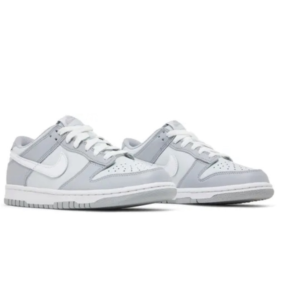 Nike Dunk Low GS Leather Sneaker Shoes Pure Platinum Wolf Grey